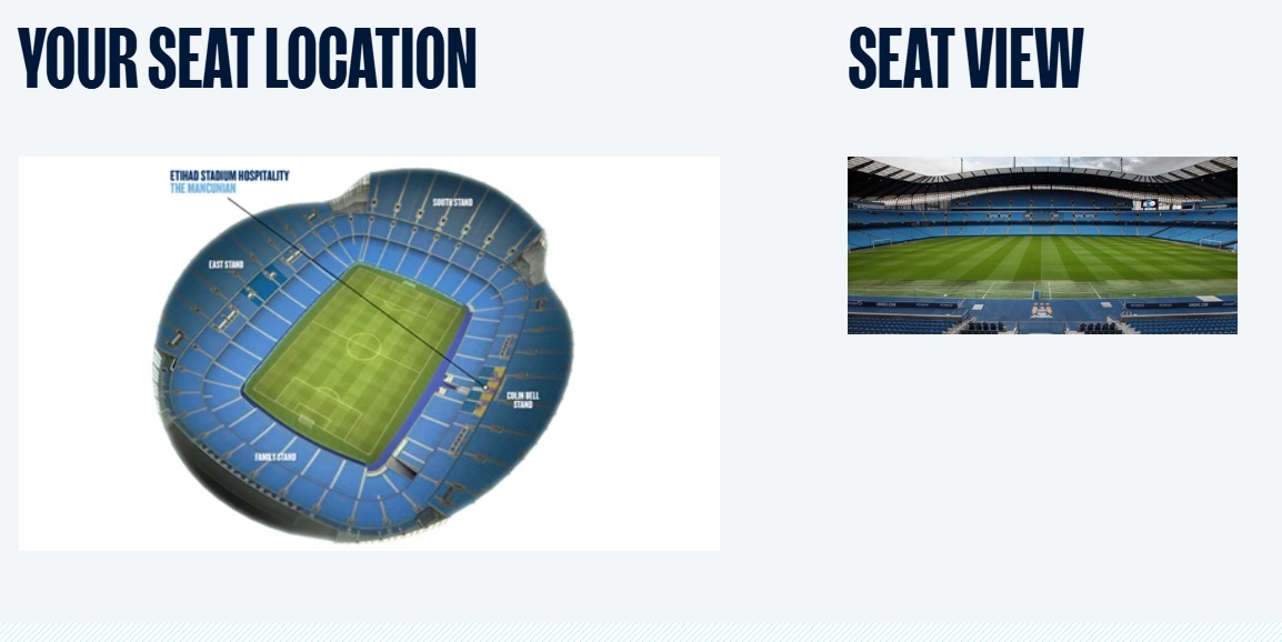 Mancunian Hospitality at Manchester City Seating Location